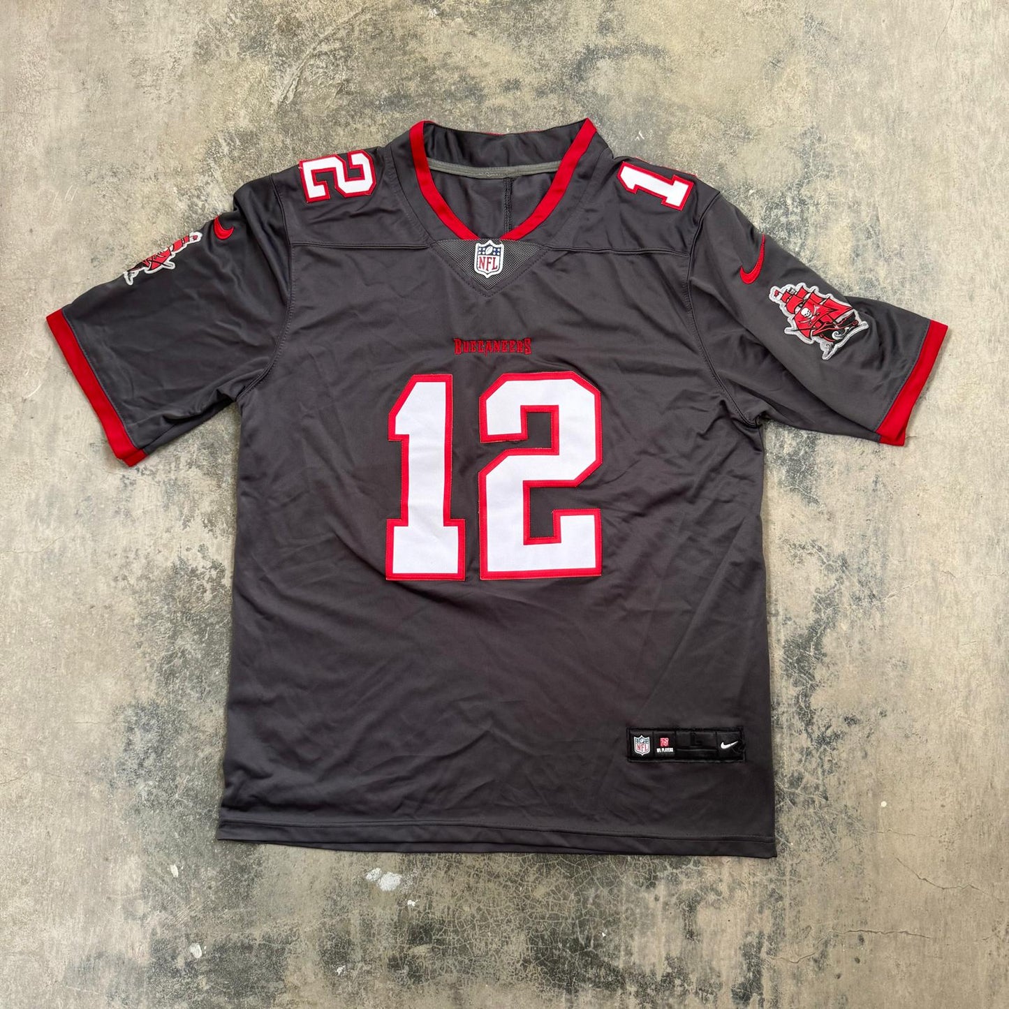 Nike Tampa Bay Buccaneers Tom Brady Nike Pewter Alternate Game Jersey